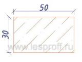 Брусок строганный 30х50х2,0 м